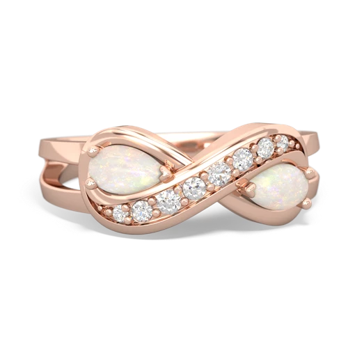 opal-opal diamond infinity ring