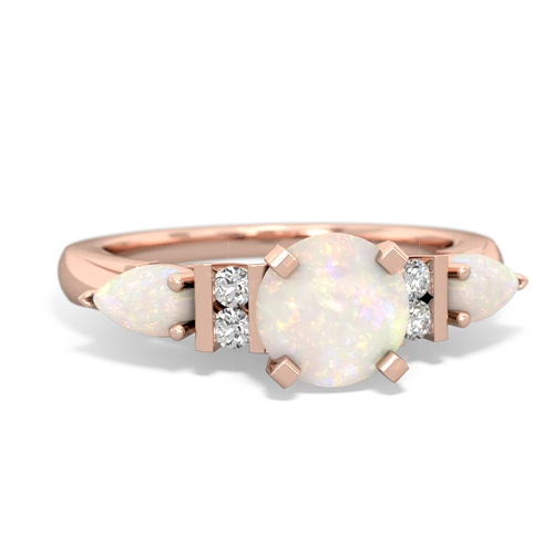 Opal Genuine Opal with Genuine Opal and Genuine Opal Engagement ring Ring
