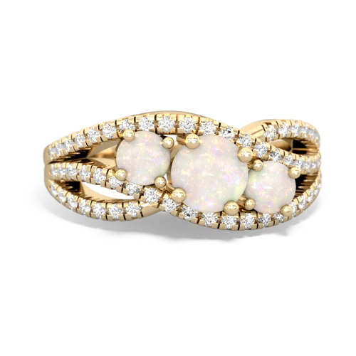 opal-opal three stone pave ring