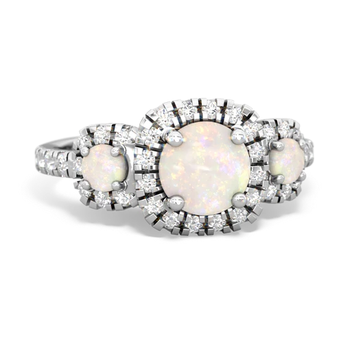 opal-opal three stone regal ring