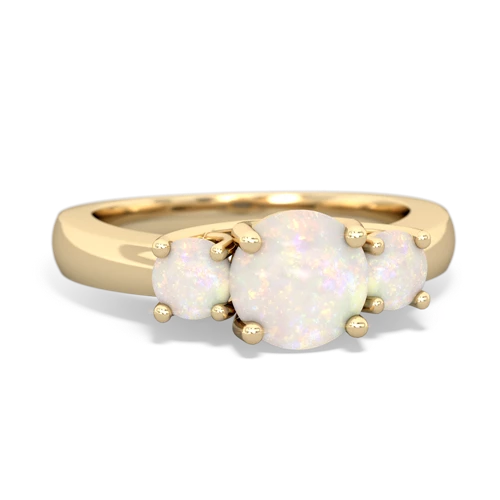 fire opal-lab emerald timeless ring