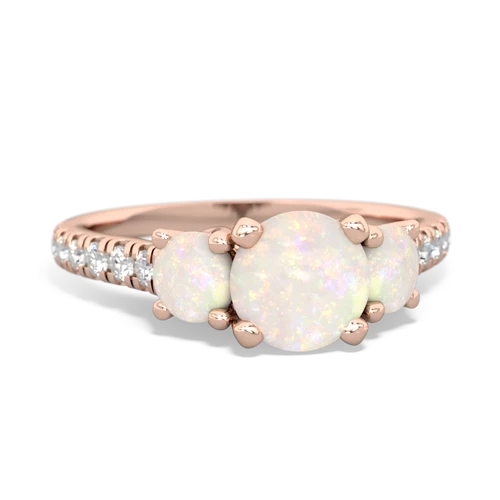 fire opal-pink sapphire trellis pave ring