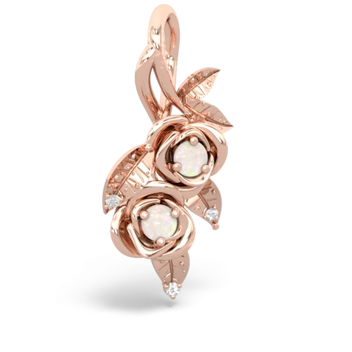 opal rose vine pendant