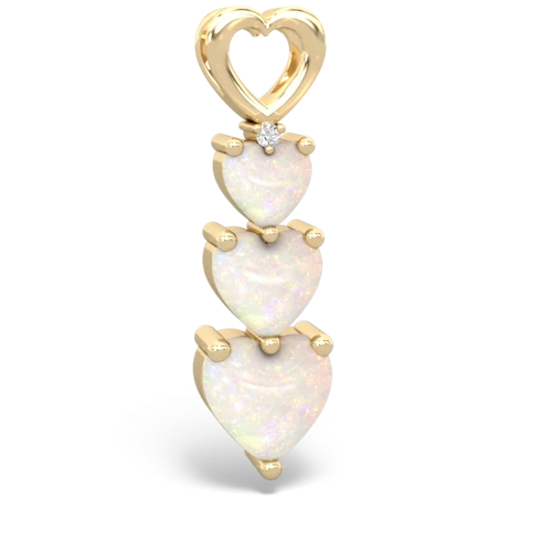 opal three stone pendant