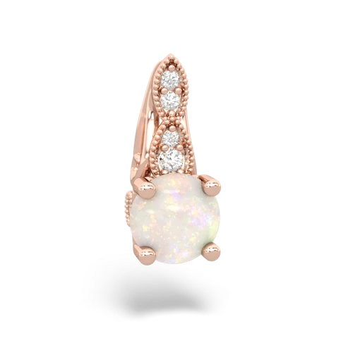 opal treble clef pendant