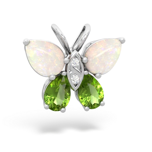 opal-peridot butterfly pendant