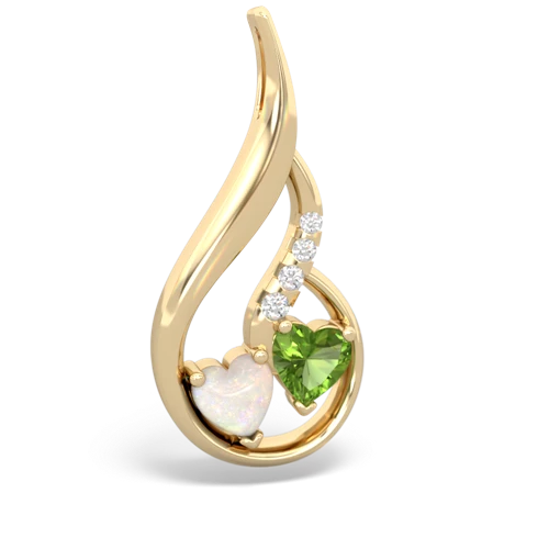 opal-peridot keepsake swirl pendant