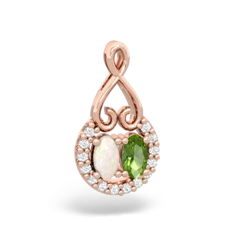 opal-peridot love nest pendant