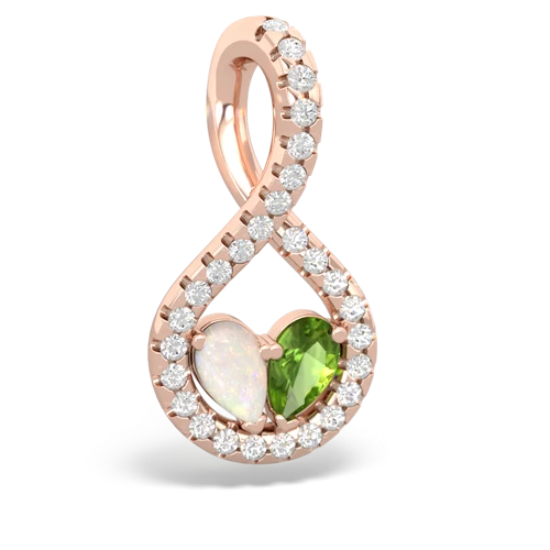 opal-peridot pave twist pendant