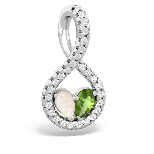 opal-peridot pave twist pendant