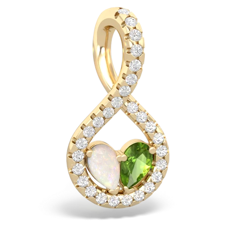 opal-peridot pave twist pendant