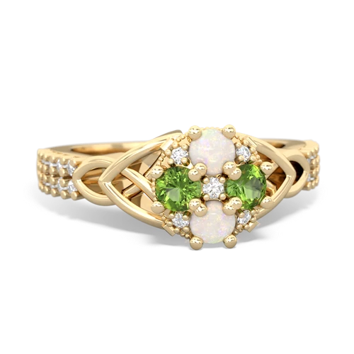 opal-peridot engagement ring