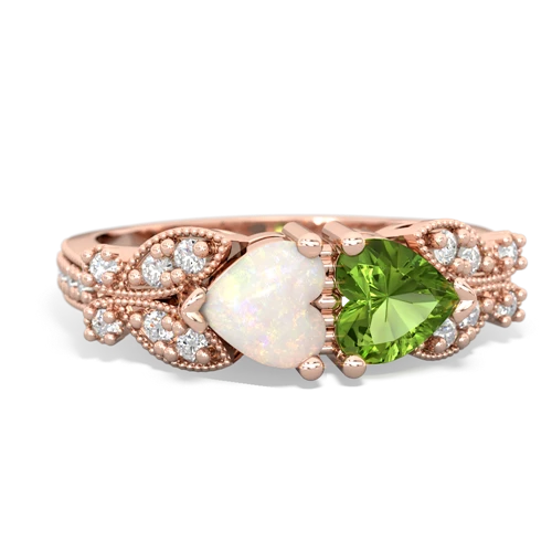 opal-peridot keepsake butterfly ring