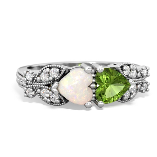 opal-peridot keepsake butterfly ring