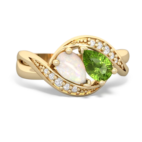 Opal Genuine Opal with Genuine Peridot Summer Winds ring Ring