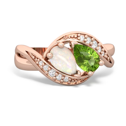 opal-peridot keepsake curls ring