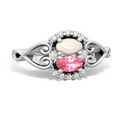 opal-pink sapphire antique keepsake ring