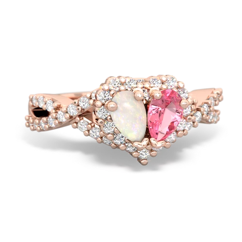 opal-pink sapphire engagement ring