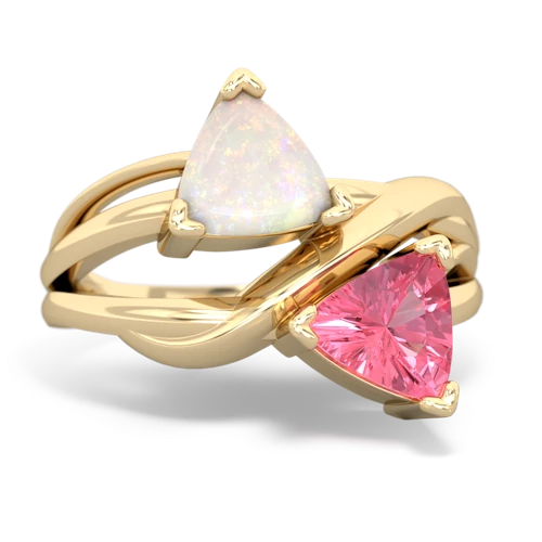 opal-pink sapphire filligree ring