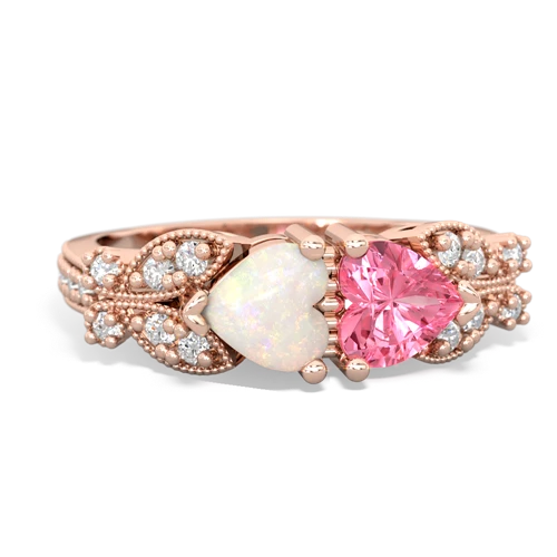 opal-pink sapphire keepsake butterfly ring