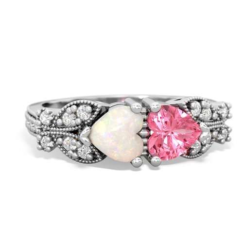 opal-pink sapphire keepsake butterfly ring