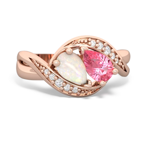 opal-pink sapphire keepsake curls ring