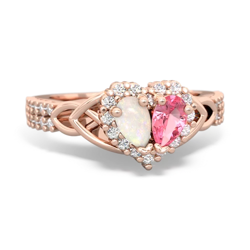 opal-pink sapphire keepsake engagement ring