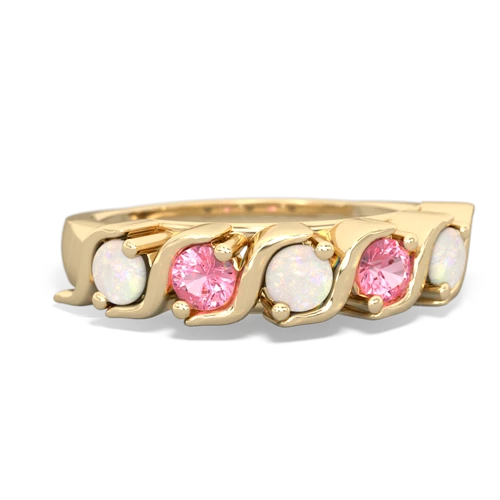 opal-pink sapphire timeless ring