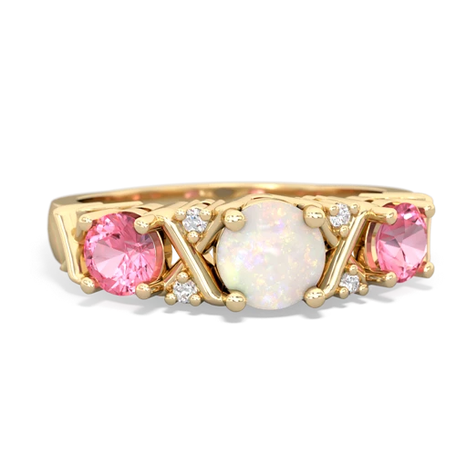 opal-pink sapphire timeless ring