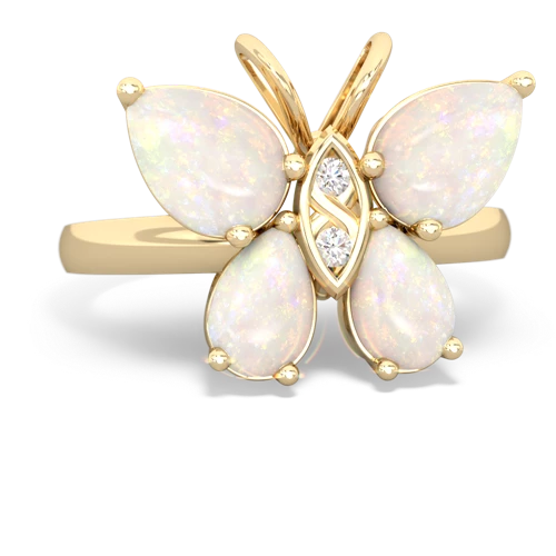 opal butterfly ring