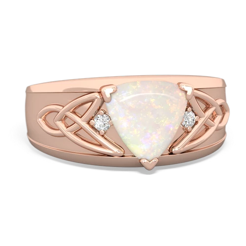 Opal Celtic Trinity Knot Men's Genuine Opal ring Ring