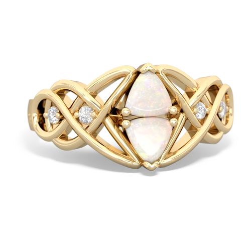 opal celtic knot ring