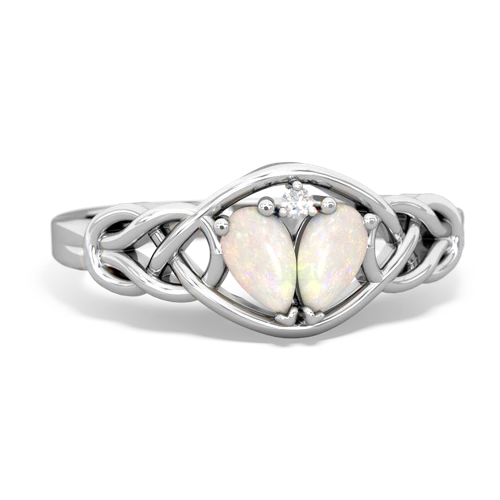 opal celtic knot ring