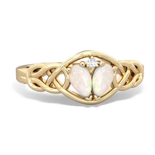 opal celtic knot ring