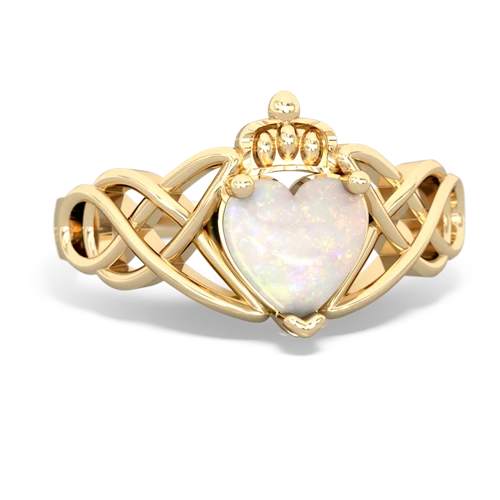 Opal Claddagh Celtic Knot Genuine Opal ring Ring