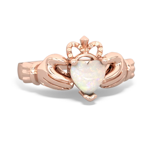 14k Rose Gold Plated 1Ct Heart Simulated Morganite Claddagh Engagement Ring  | eBay