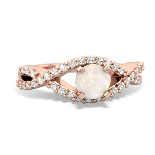 Opal Diamond Twist Genuine Opal ring Ring