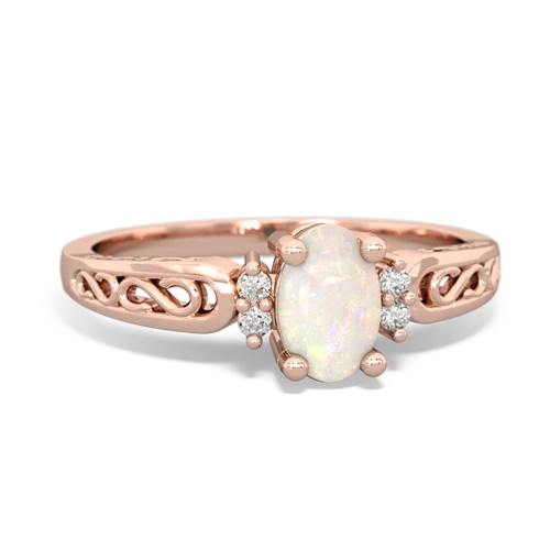 opal filligree ring