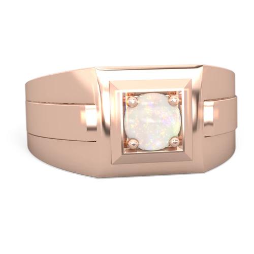 opal mens round ring