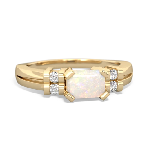 opal modern rings