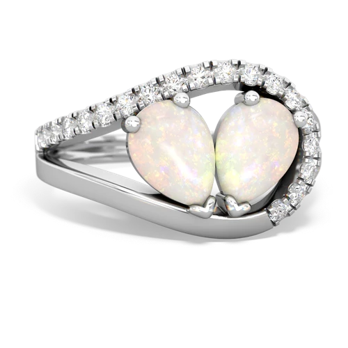 opal pave heart ring