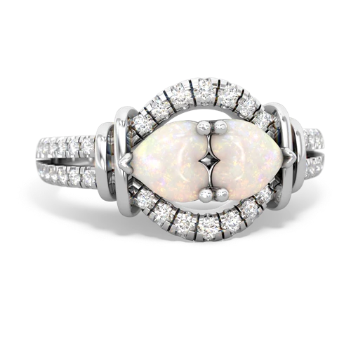 opal pave keepsake ring
