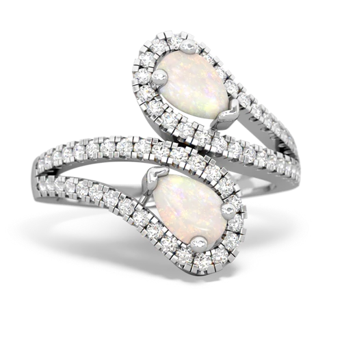opal pave swirls ring