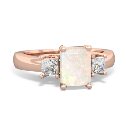 Opal Three Stone Trellis Genuine Opal ring Ring