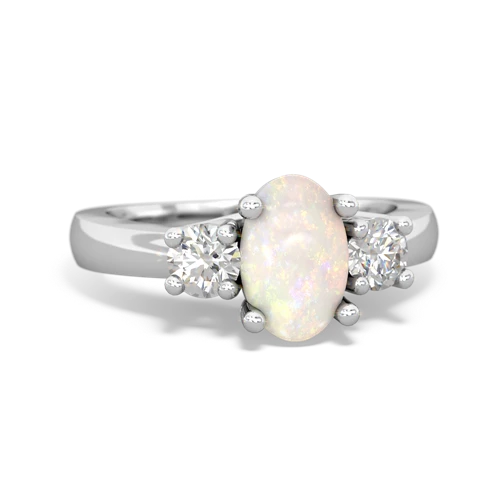 Opal Three Stone Trellis Genuine Opal ring Ring