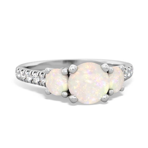 Opal Genuine Opal with  and  Pave Trellis ring Ring
