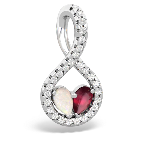 opal-ruby pave twist pendant