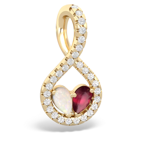 opal-ruby pave twist pendant