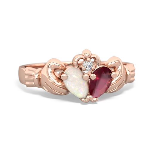 opal-ruby claddagh ring