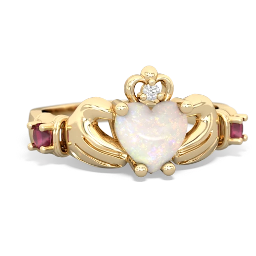 opal-ruby claddagh ring